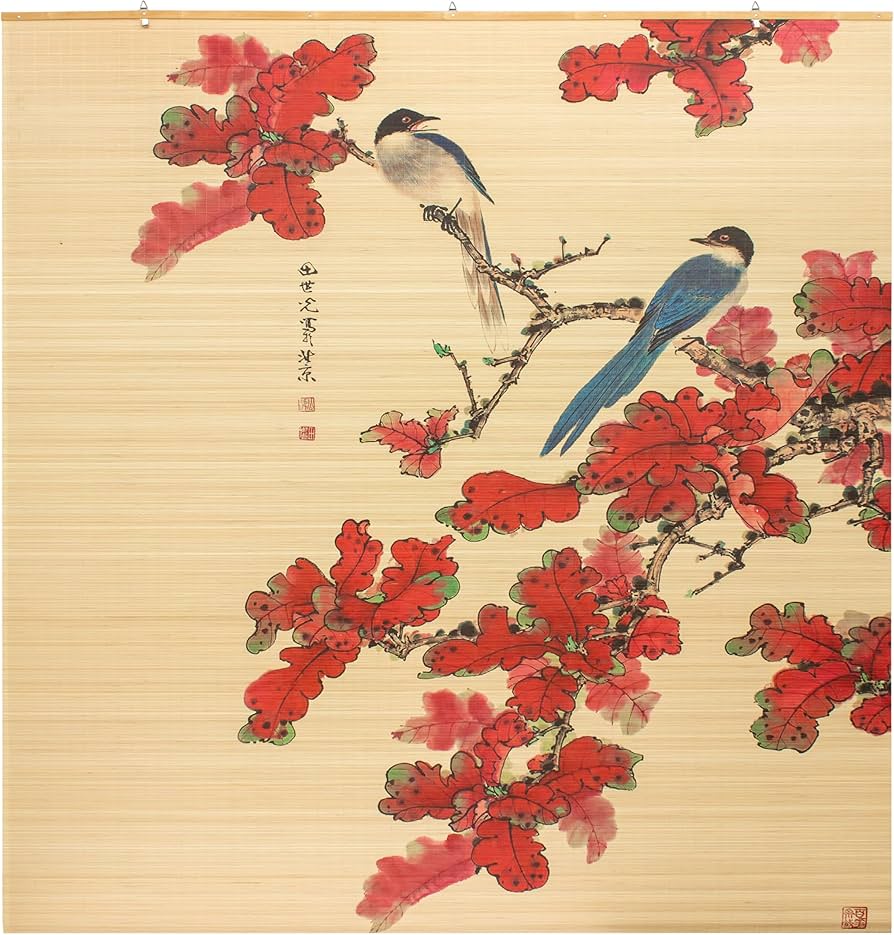 Amazon.com: Red Lantern Bamboo Window Shade Blind - Roosting Bird